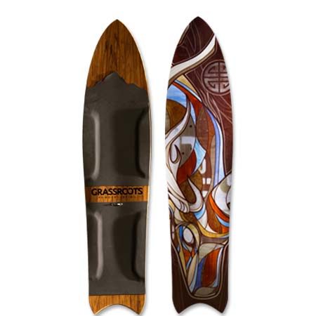 Barracuda 140cm Teak Topsheet with Stag graphic base