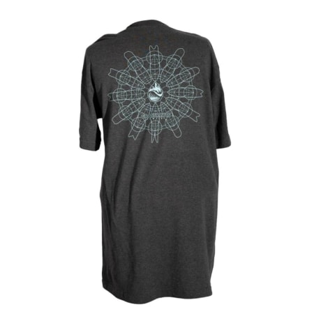 Powsurf Sacred Geometry T-shirt Charcoal Back